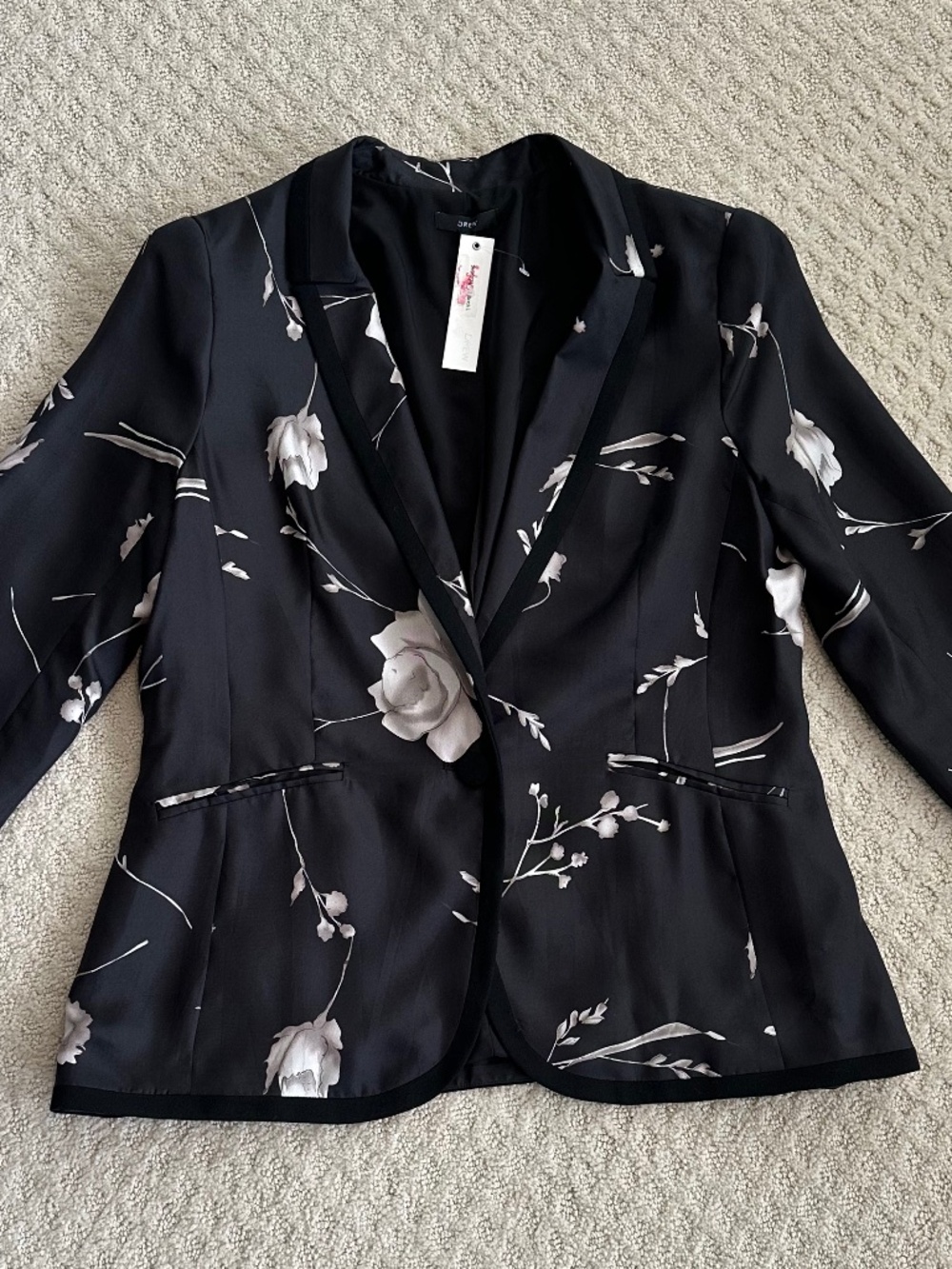 Anthropologie Drew Flora 100% Silk Blazer Large Cocktail Party Classic Wedding